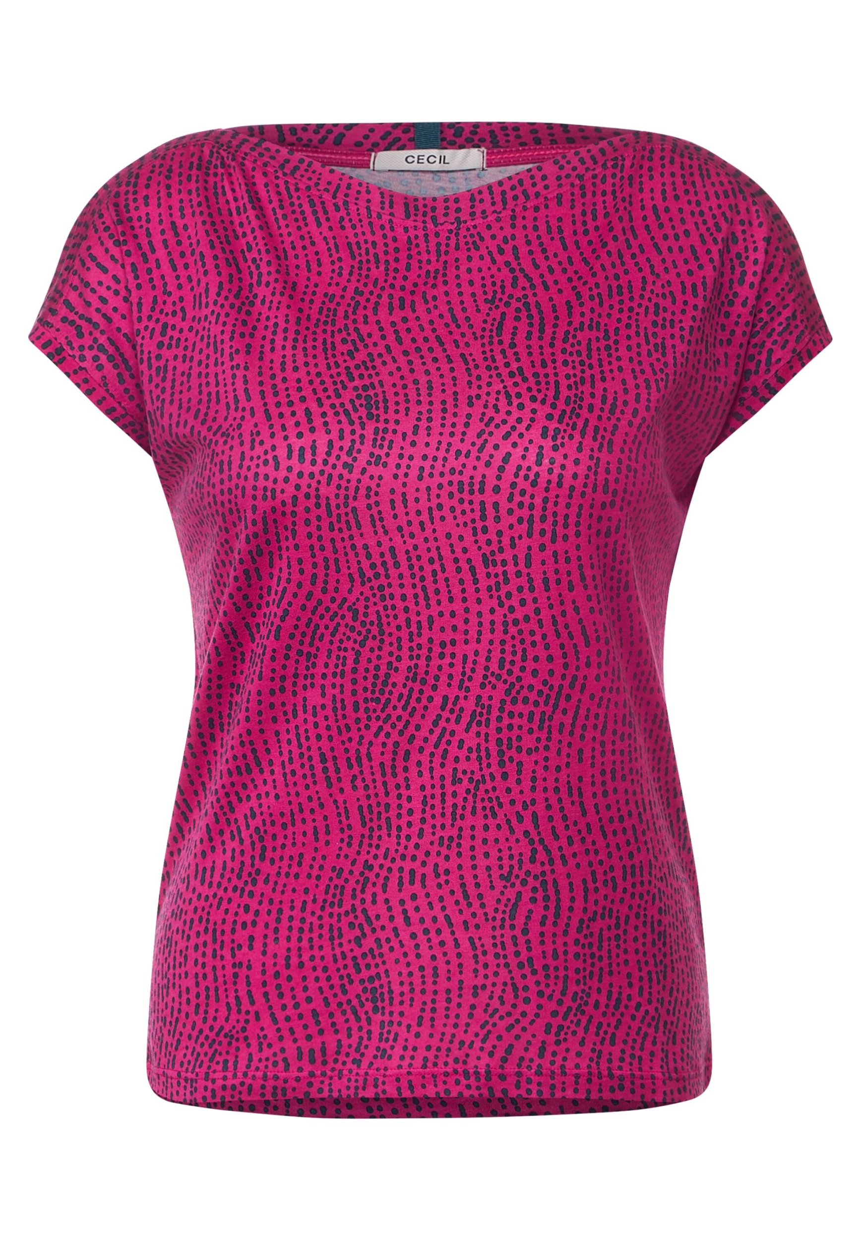 TOS AOP Dotted Weave T-Shirt | S | cool pink | B320331-25095-S