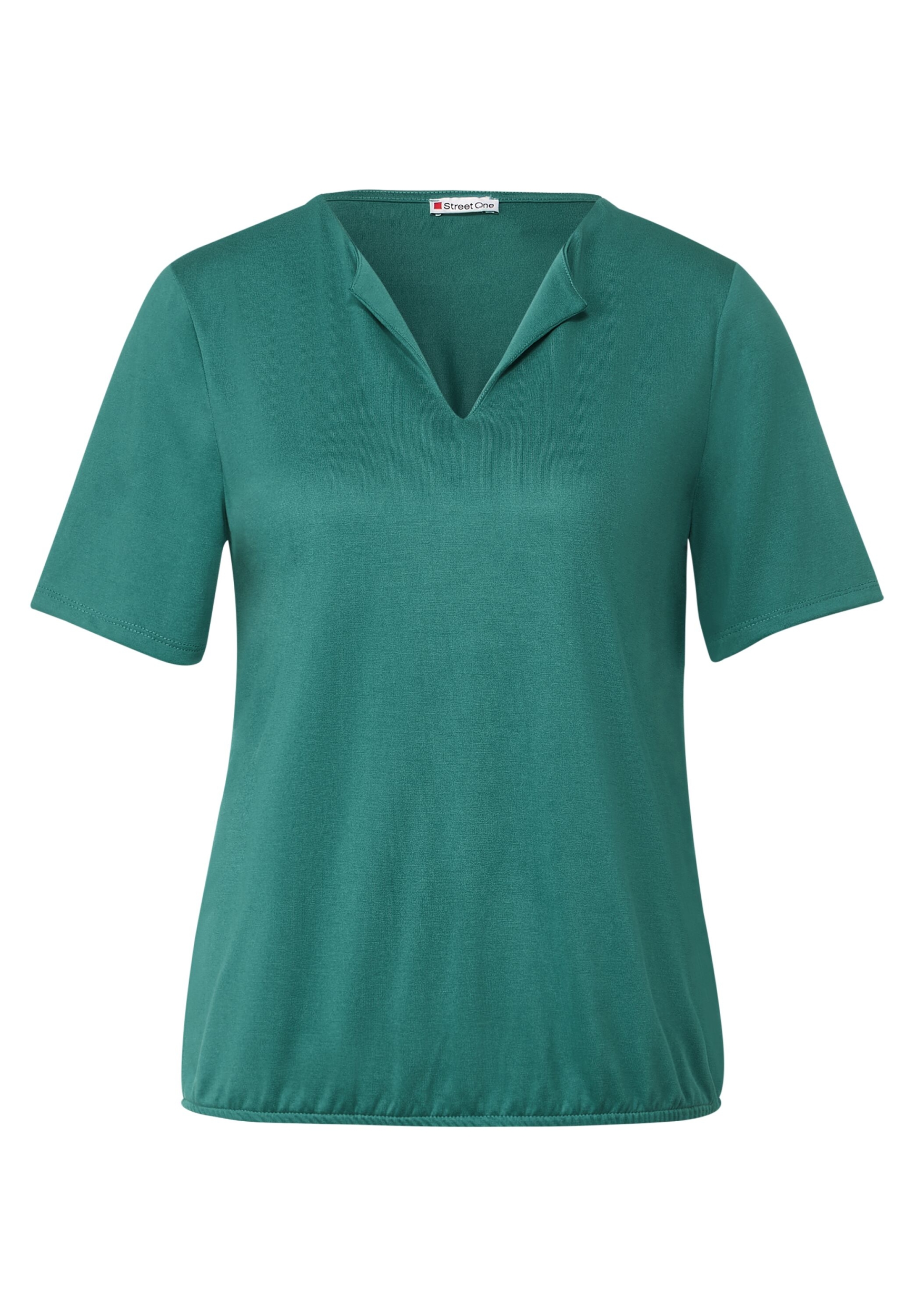 LTD QR silk look shirt w.slit | 36 | lagoon green | A320220-14957-36