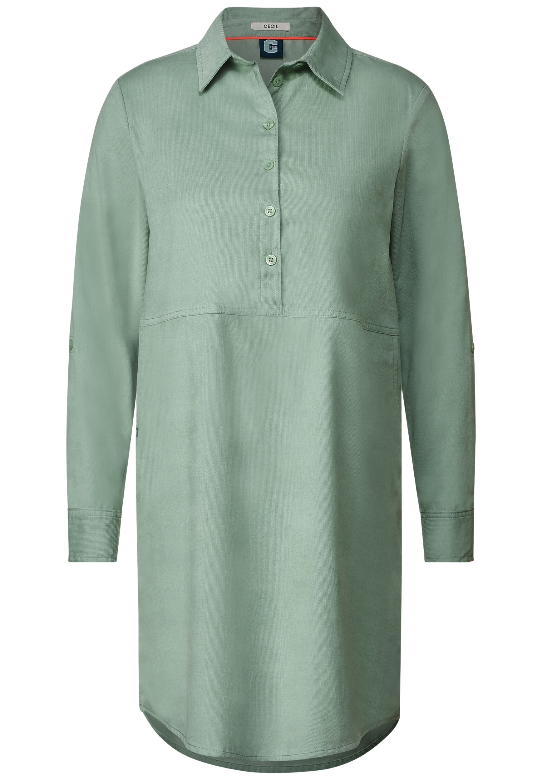 Blusenkleid aus Babycord | XL | clear sage green | B143725-15263-XL