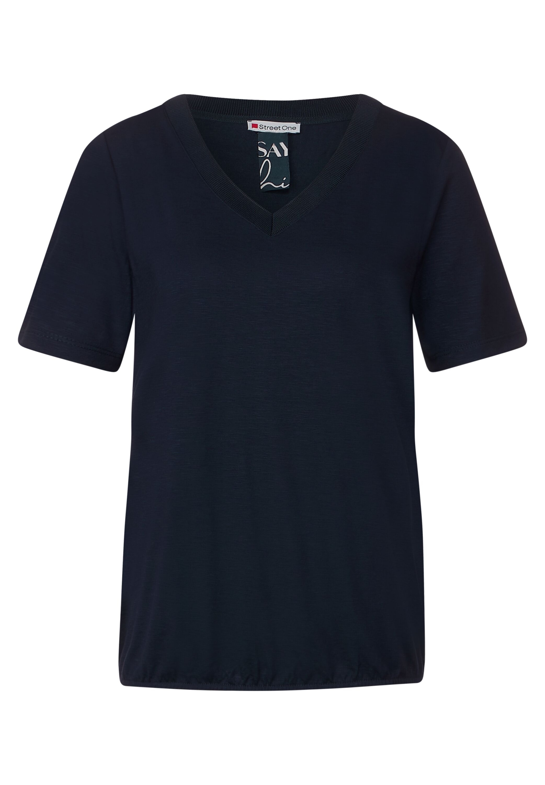 shirt w.rib collar | 34 | deep blue | A320349-11238-34