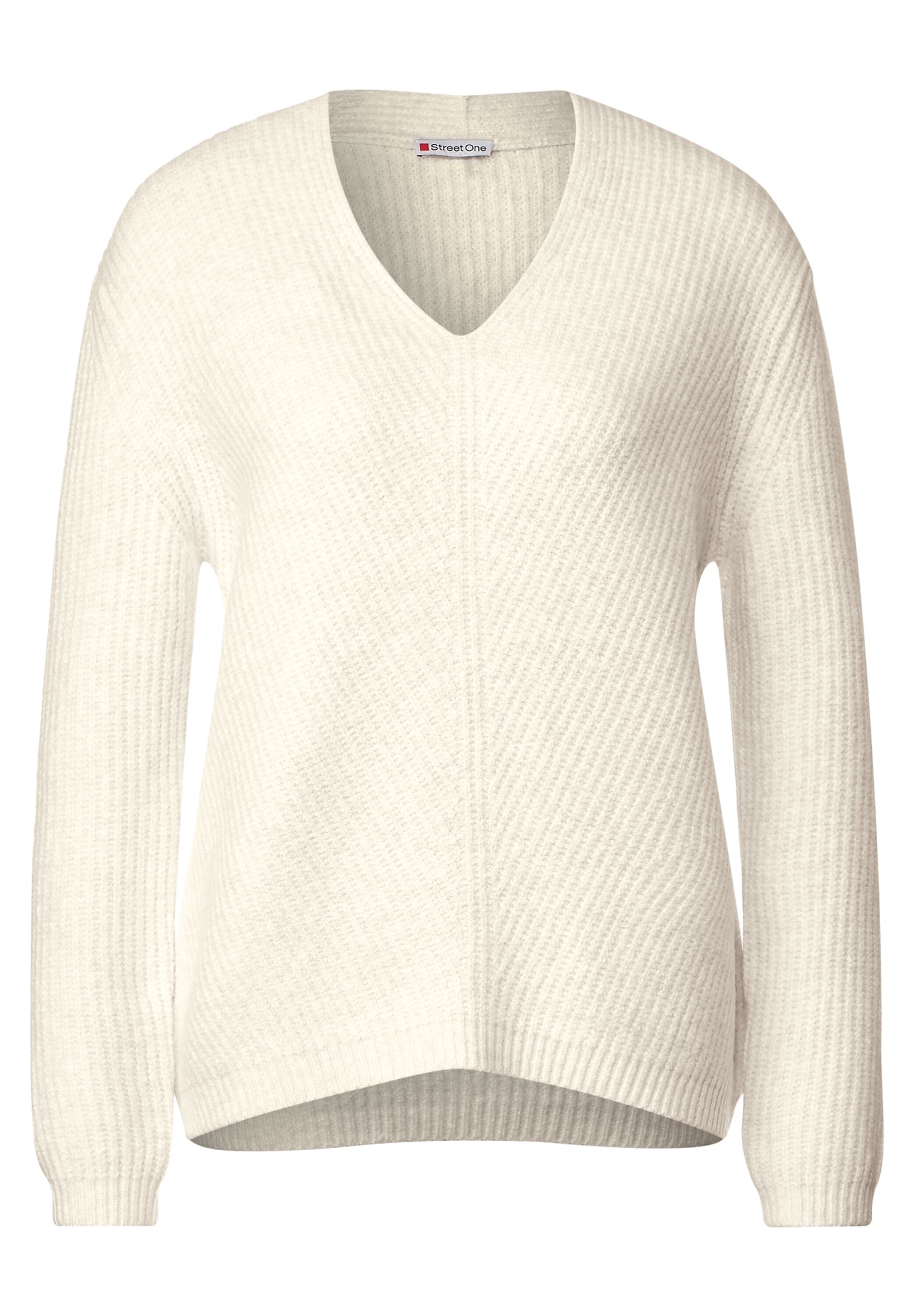 34 A302538-14959-34 QR | | | sweater cream melange white v-neck LTD