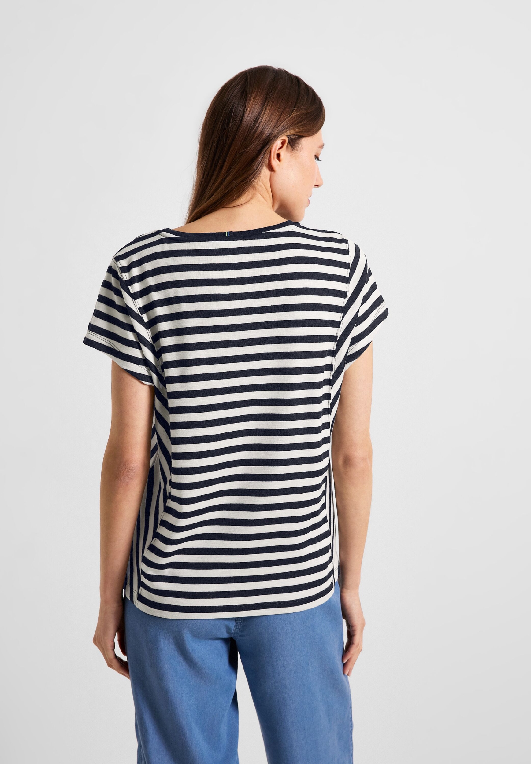| T-Shirt patched stripes deep B320180-20128-L blue | L |