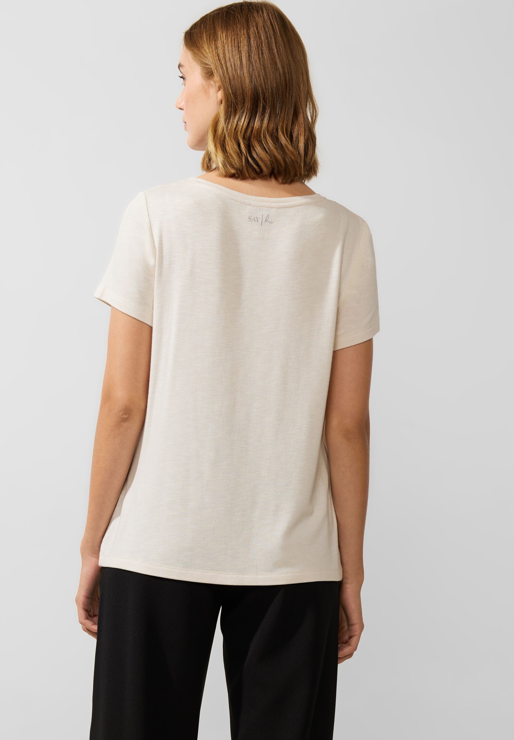 LTD QR stone wording shirt | | A320371-24943-40 cream | white 40