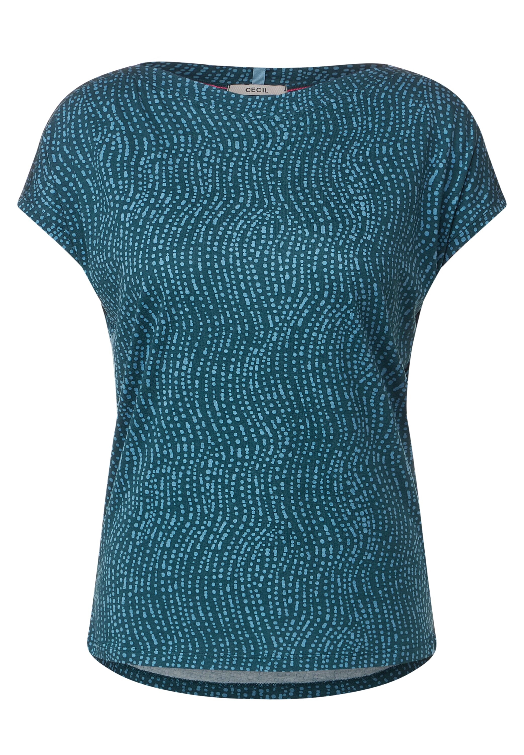 TOS AOP Dotted Weave T-Shirt | XL | deep lake green | B320331-24926-XL
