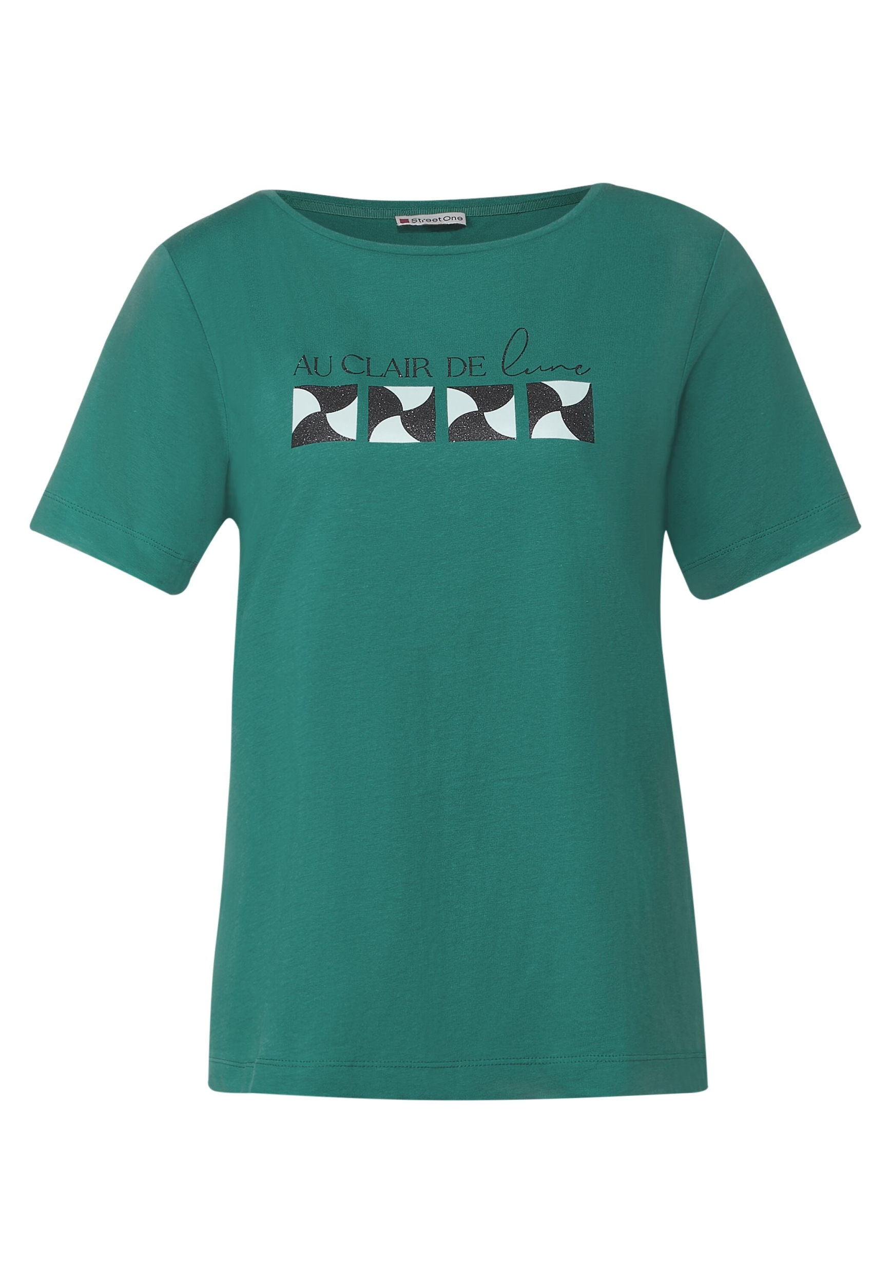 shirt w.glitter squares | 40 | lagoon green | A320270-34957-40