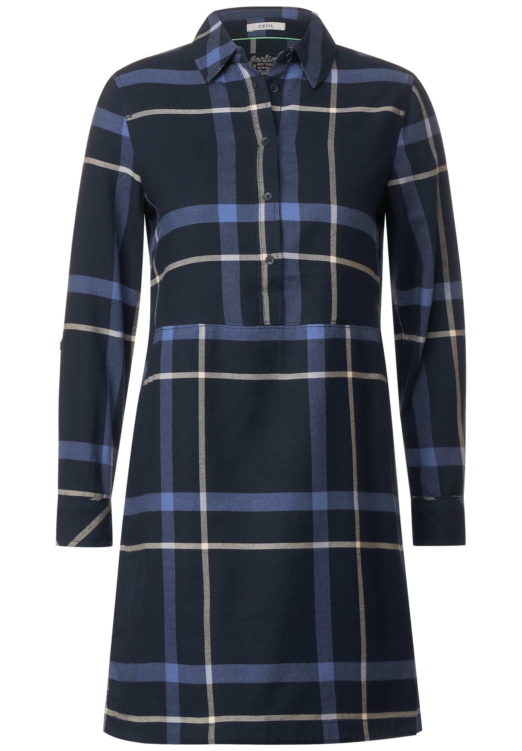 Kleid Flannel Check | XL night B143759-34077-XL Dress blue | sky 