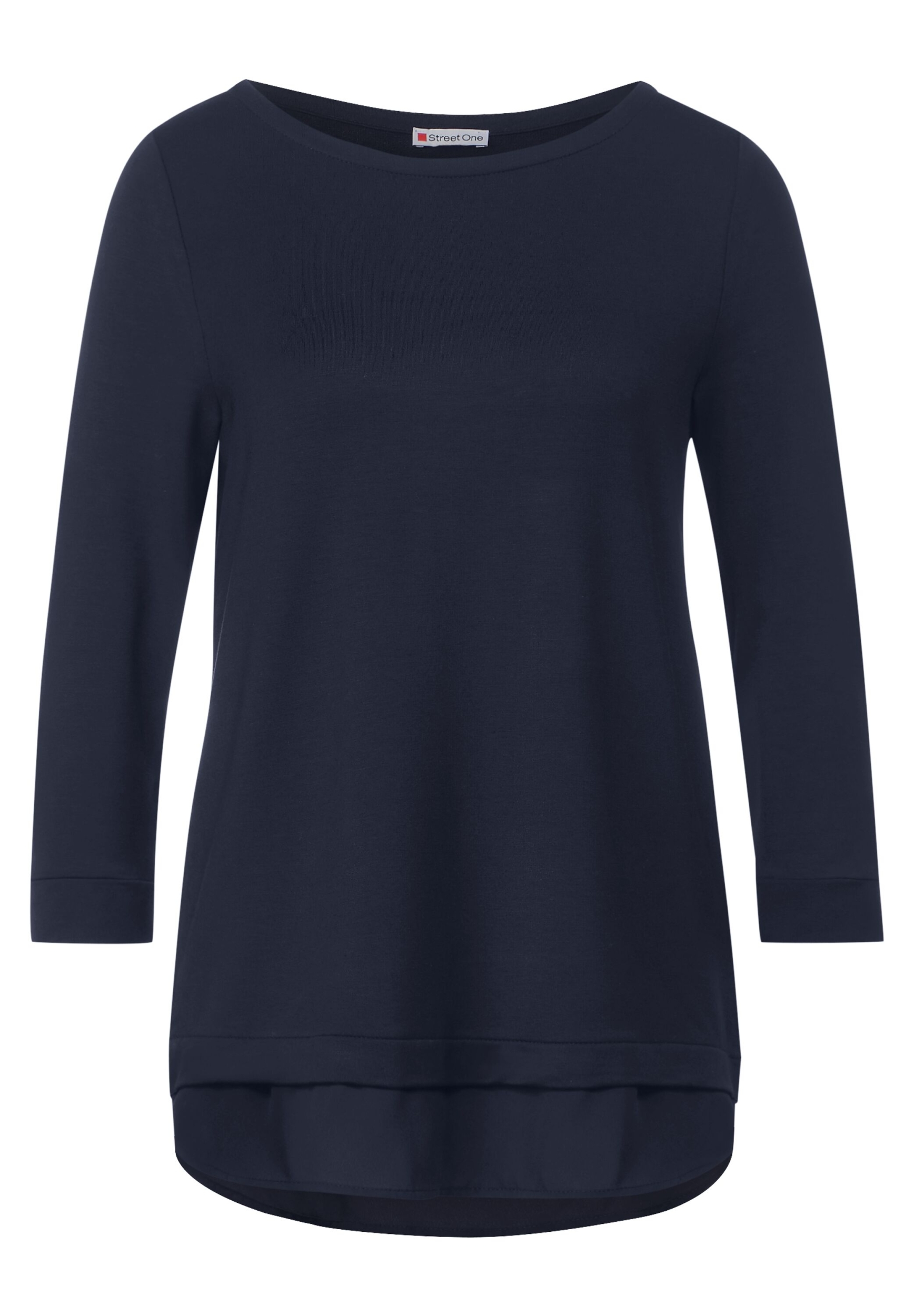 LTD QR chiffon mat-mix shirt | 44 | atlantic blue | A320682-15246-44