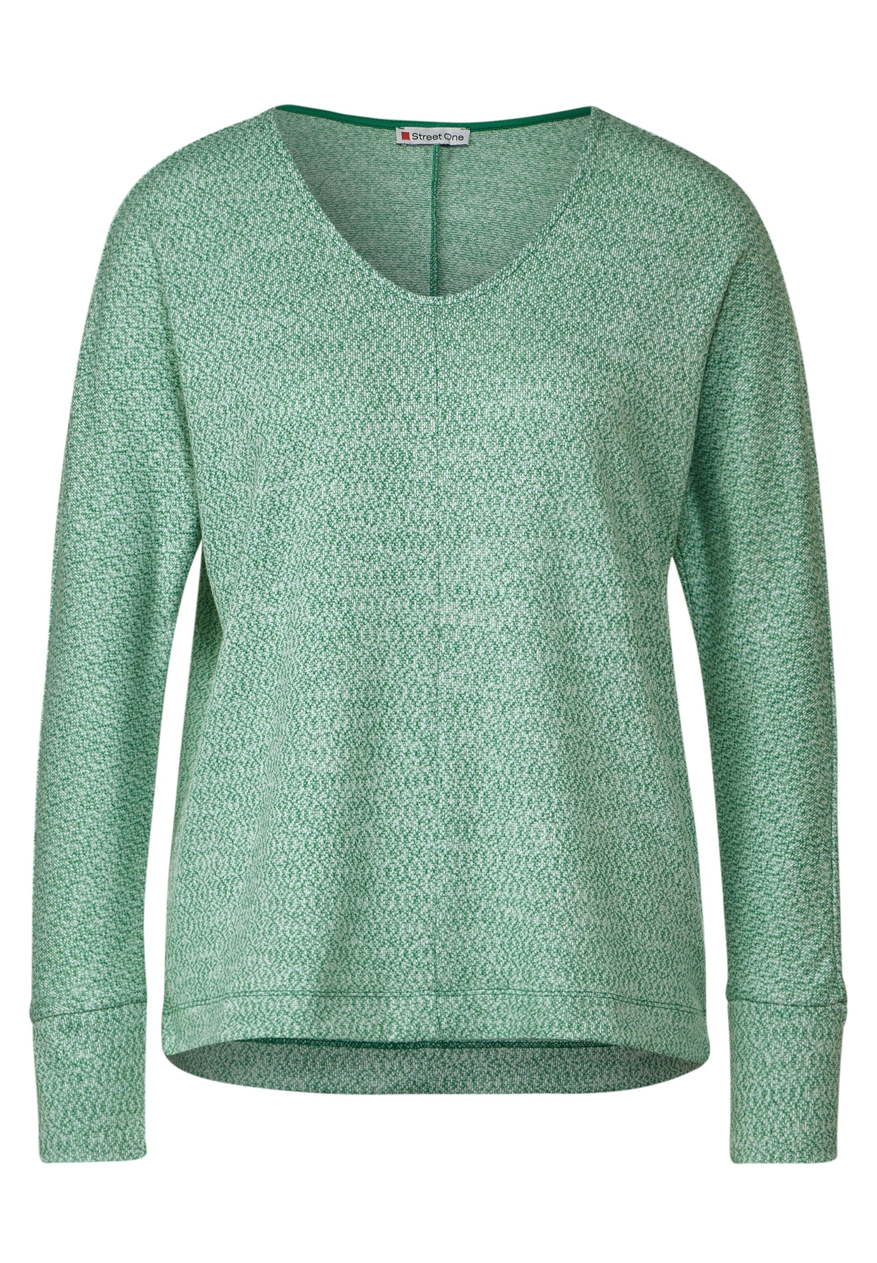 LTD QR 2-color structure shirt | 38 | fresh spring green melange |  A320881-15469-38
