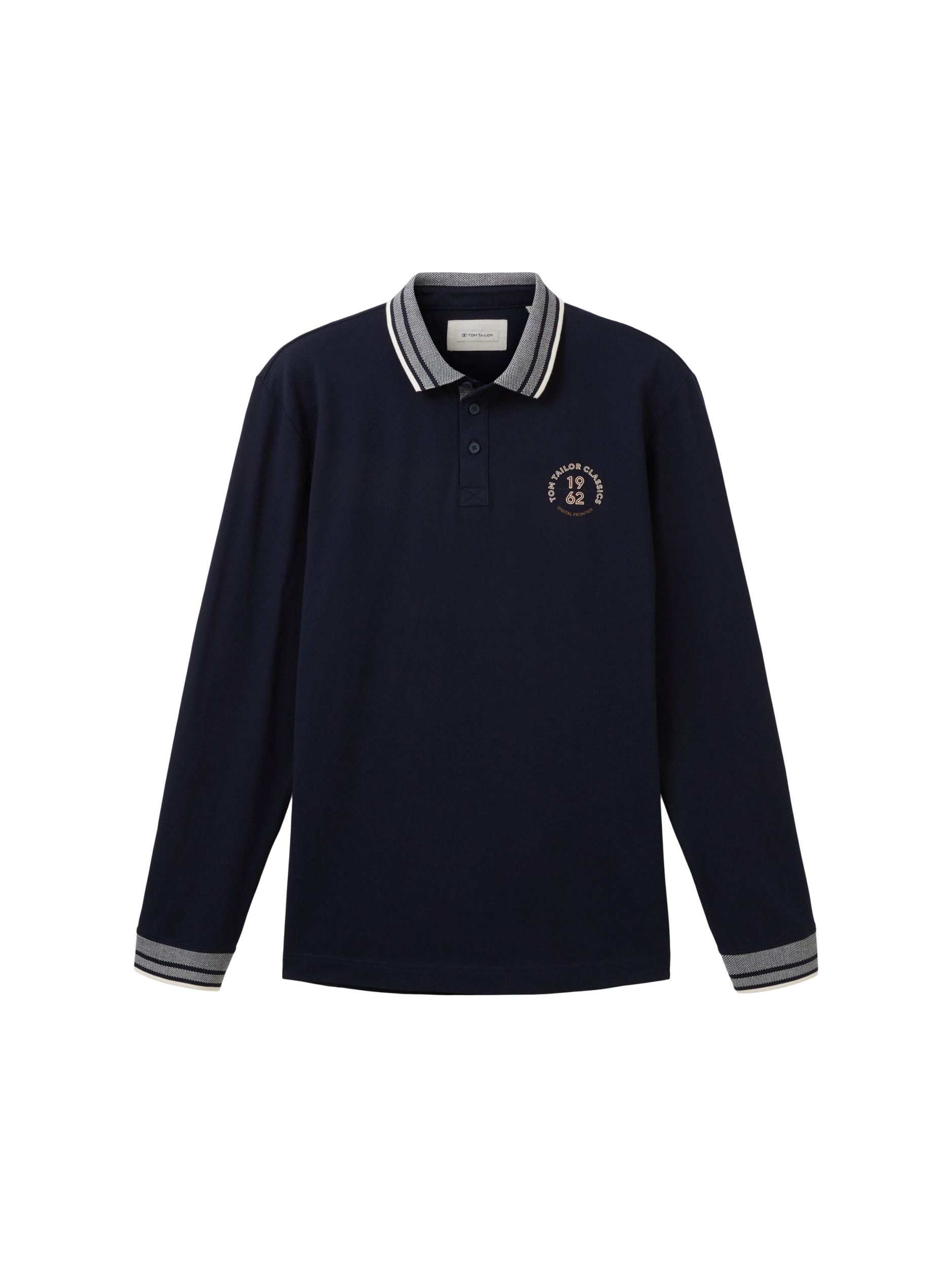 detailed longsleeve polo shirt | M | sky captain blue | 1039565-10668_sky-M