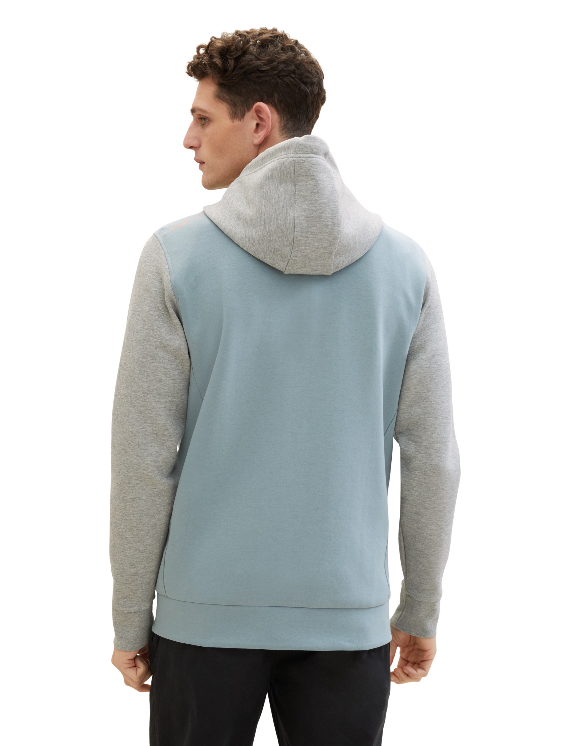 detailed hoodie sweat jacket