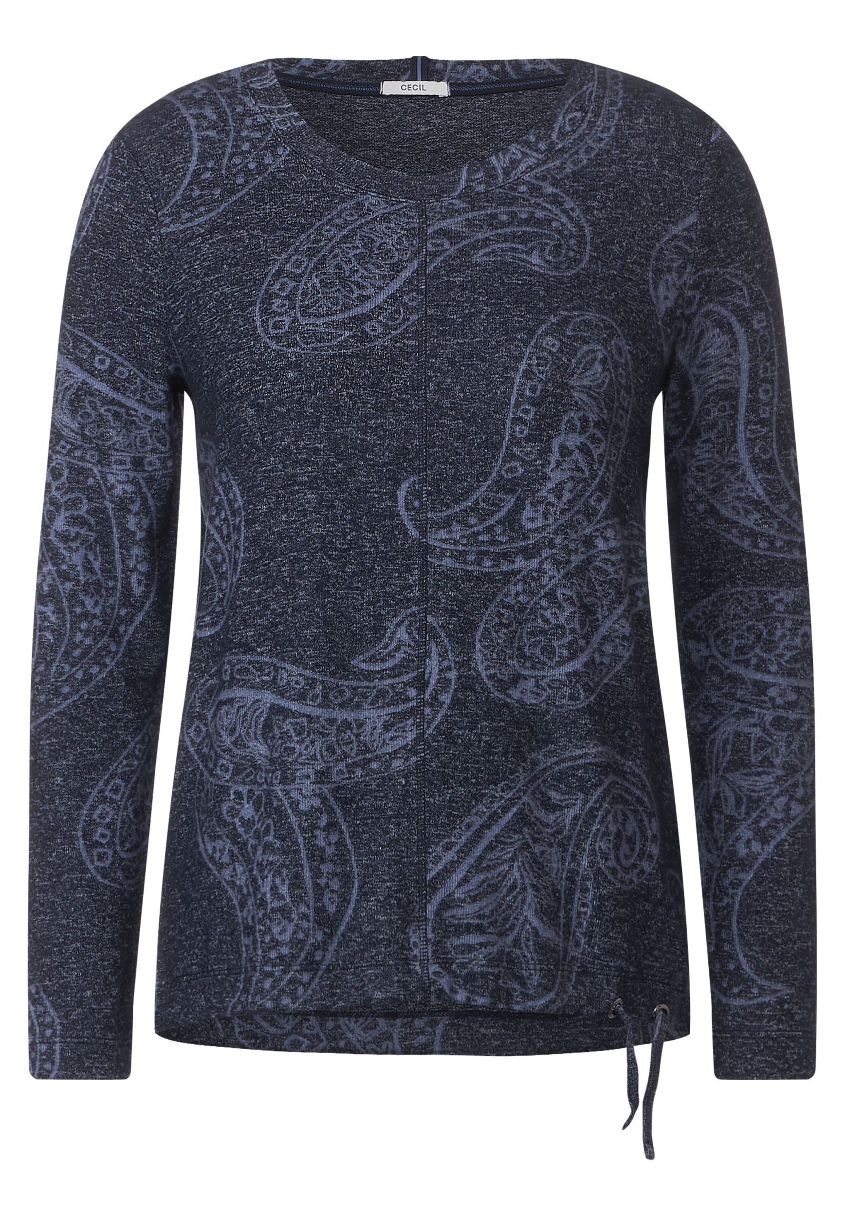 Langarmshirt Paisley Cosy Shirt | M | coral melange | B320552-25394-M