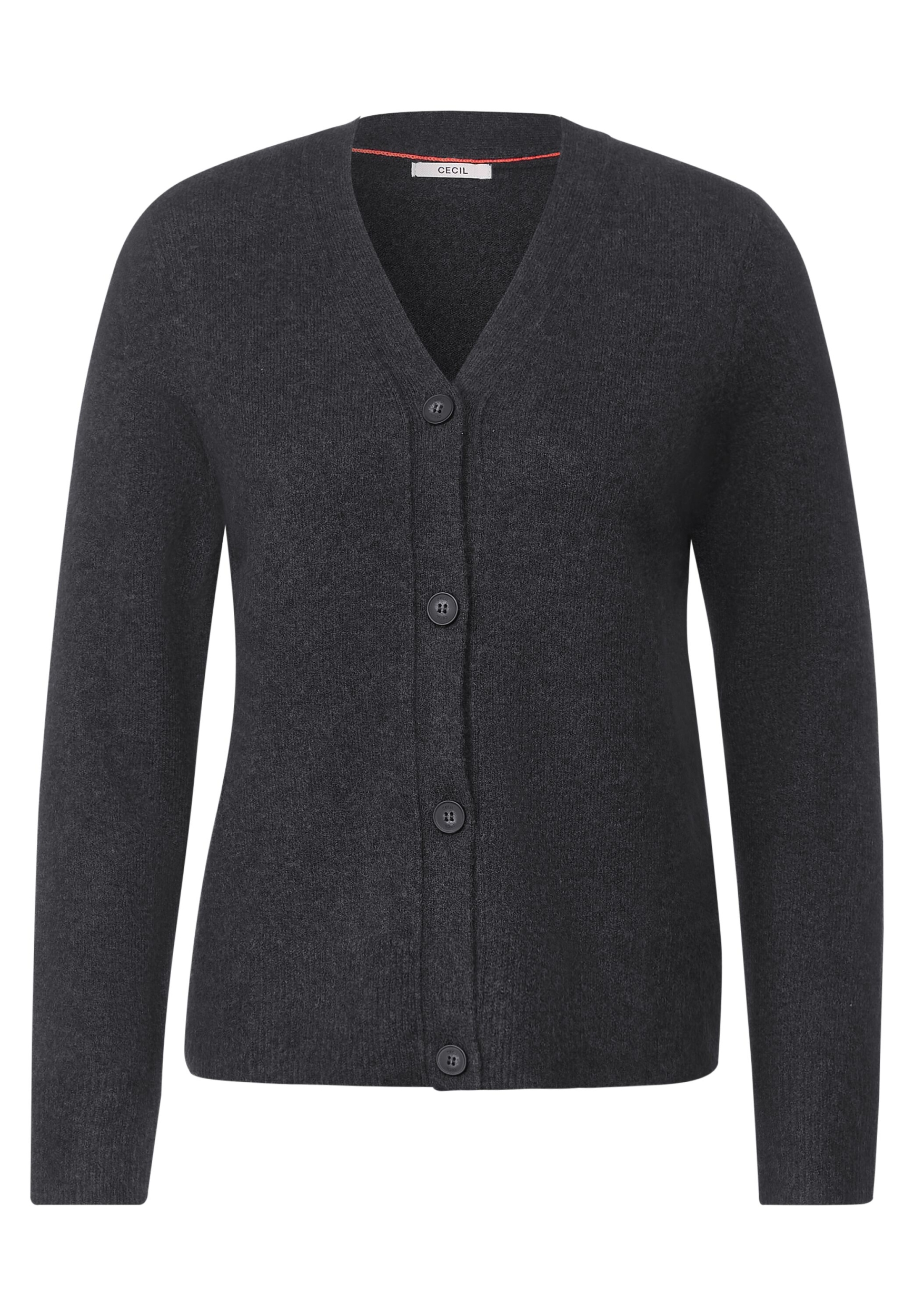 Strickjacke Cosy Buttoned Cardigan | L | graphite grey melange |  B253630-10602-L