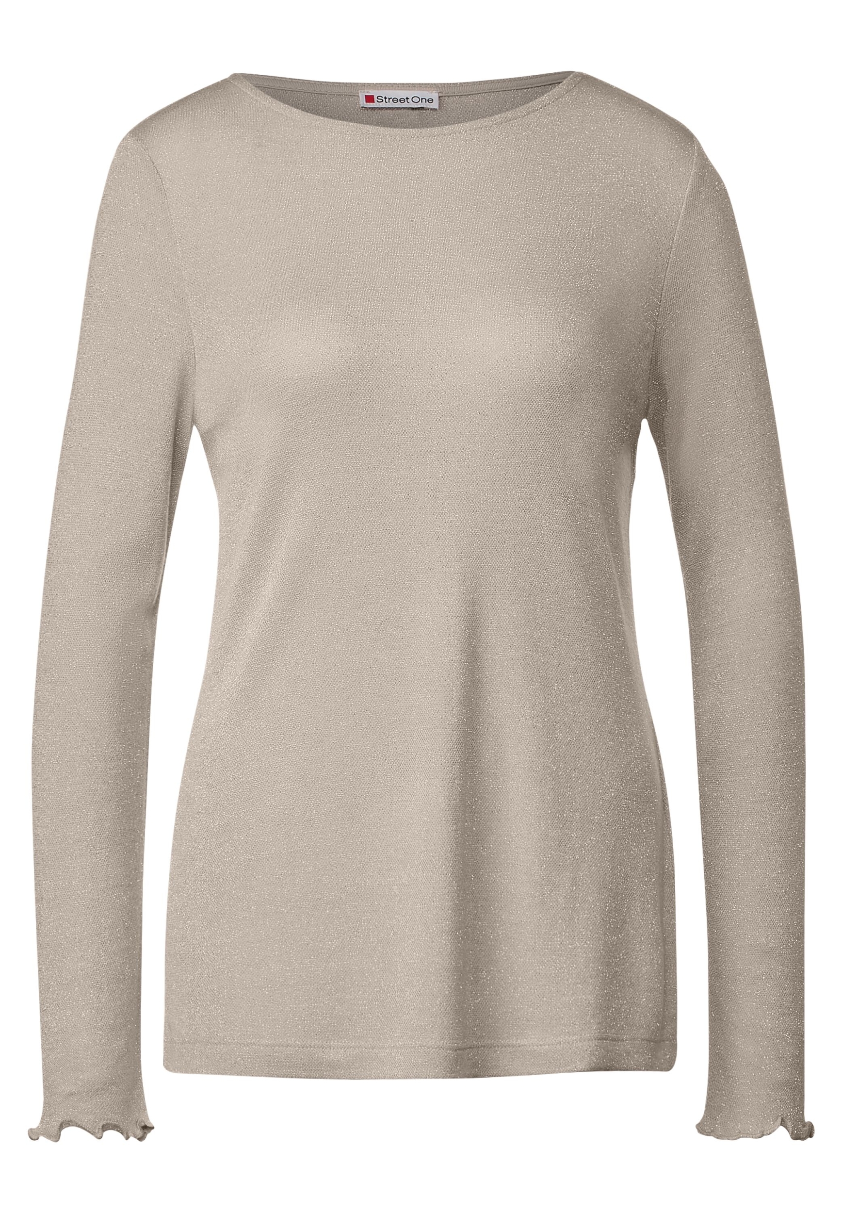 LTD QR basic lurex shirt | 40 | spring sand melange | A320678-15379-40