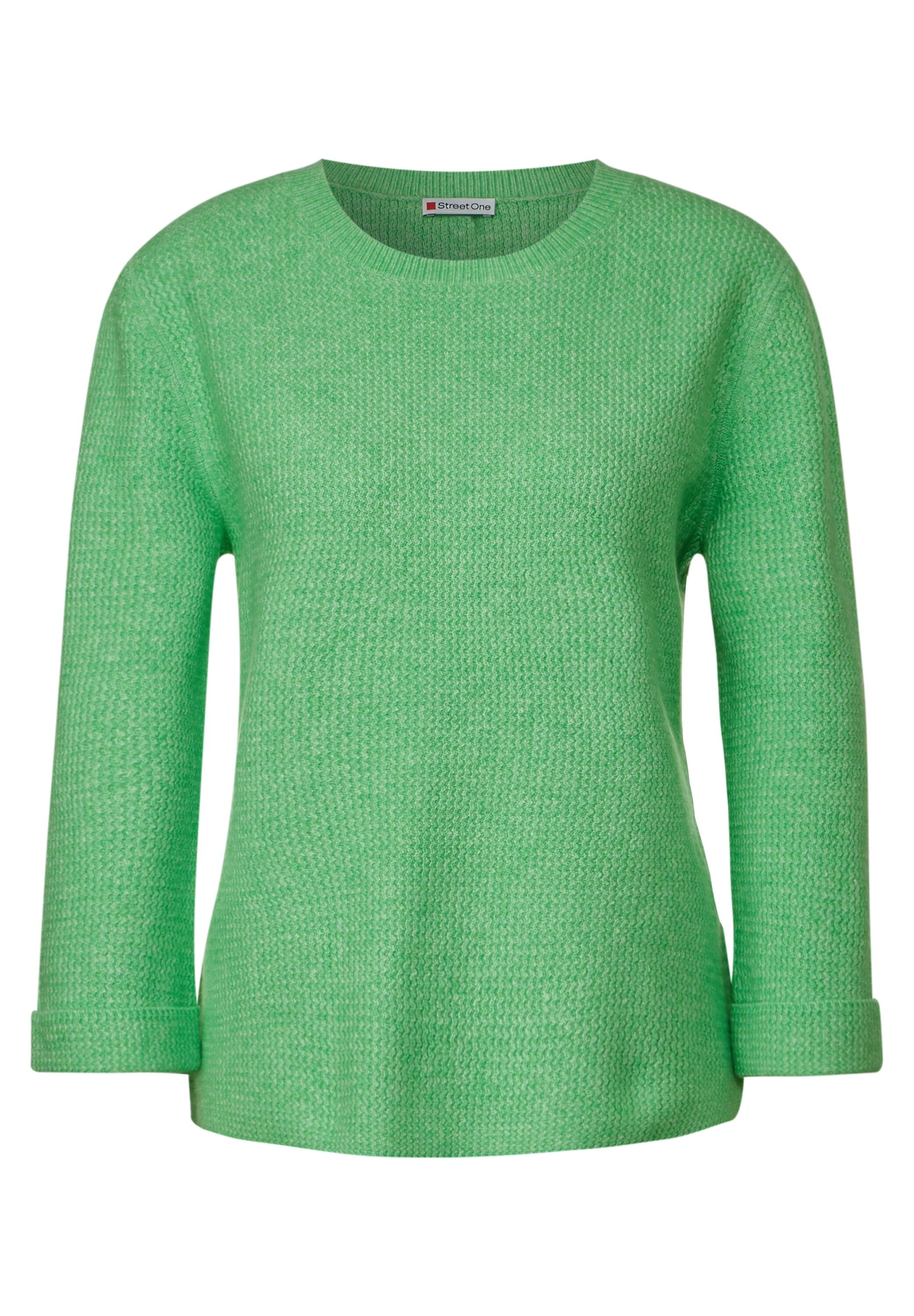 LTD QR basic u-boat sweater | 42 spring | green mel. A302548-15380-42 light 