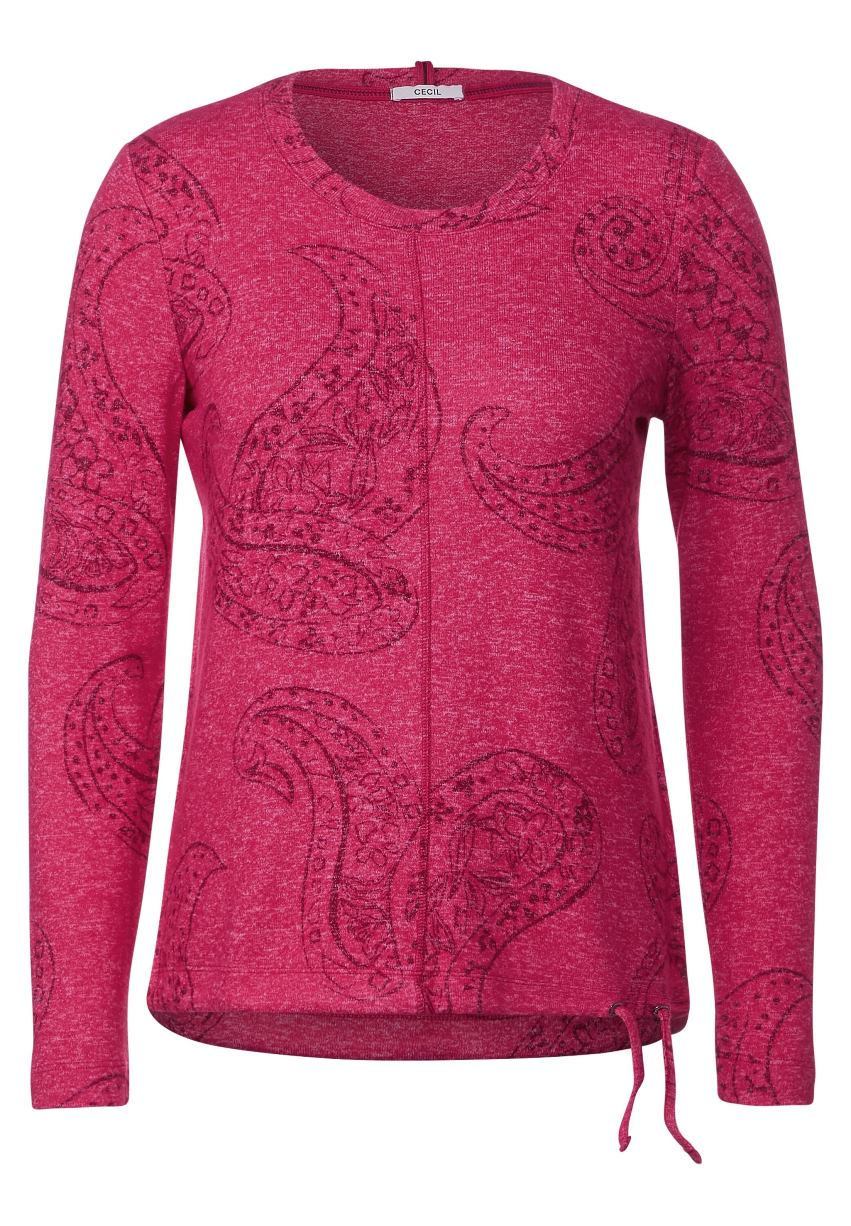 Langarmshirt Paisley Cosy Shirt | B320552-25394-XL XL | melange | coral