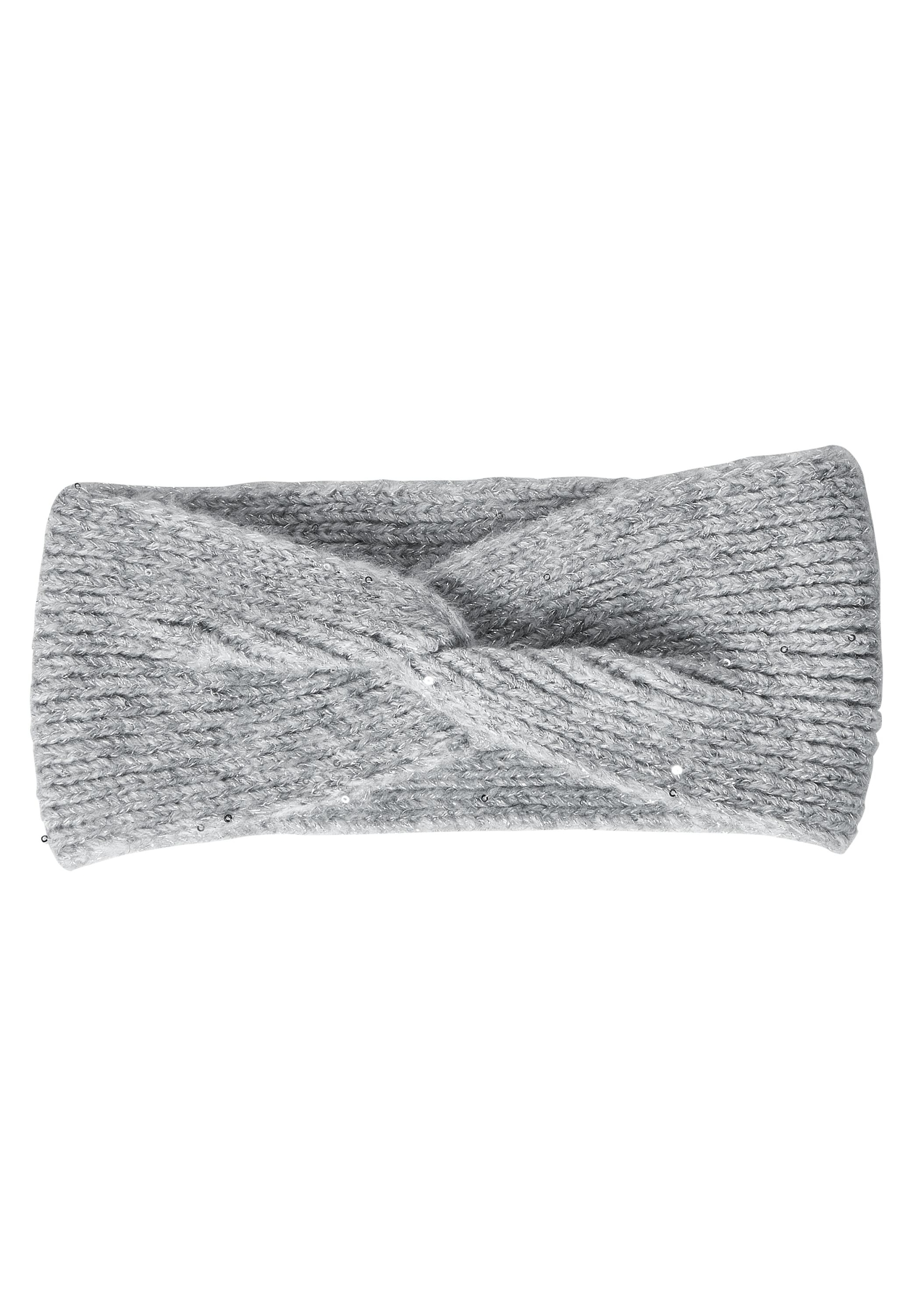 Sequin and Lurex Knit SIZE | mineral Headband | ONE | melange B572287-10327-A grey