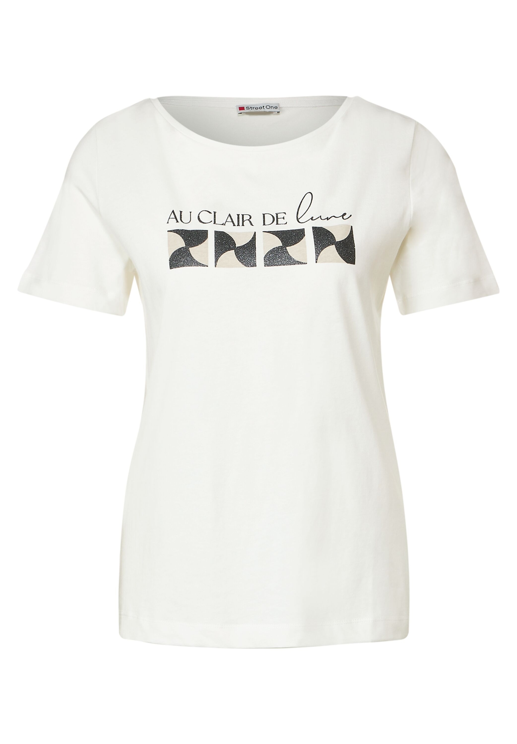 shirt w.glitter squares | 44 | off white | A320270-30108-44