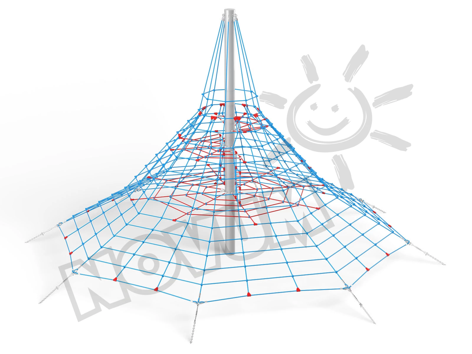 4-Sided Spider Pyramid Net Climber 4-4 (169-inch install