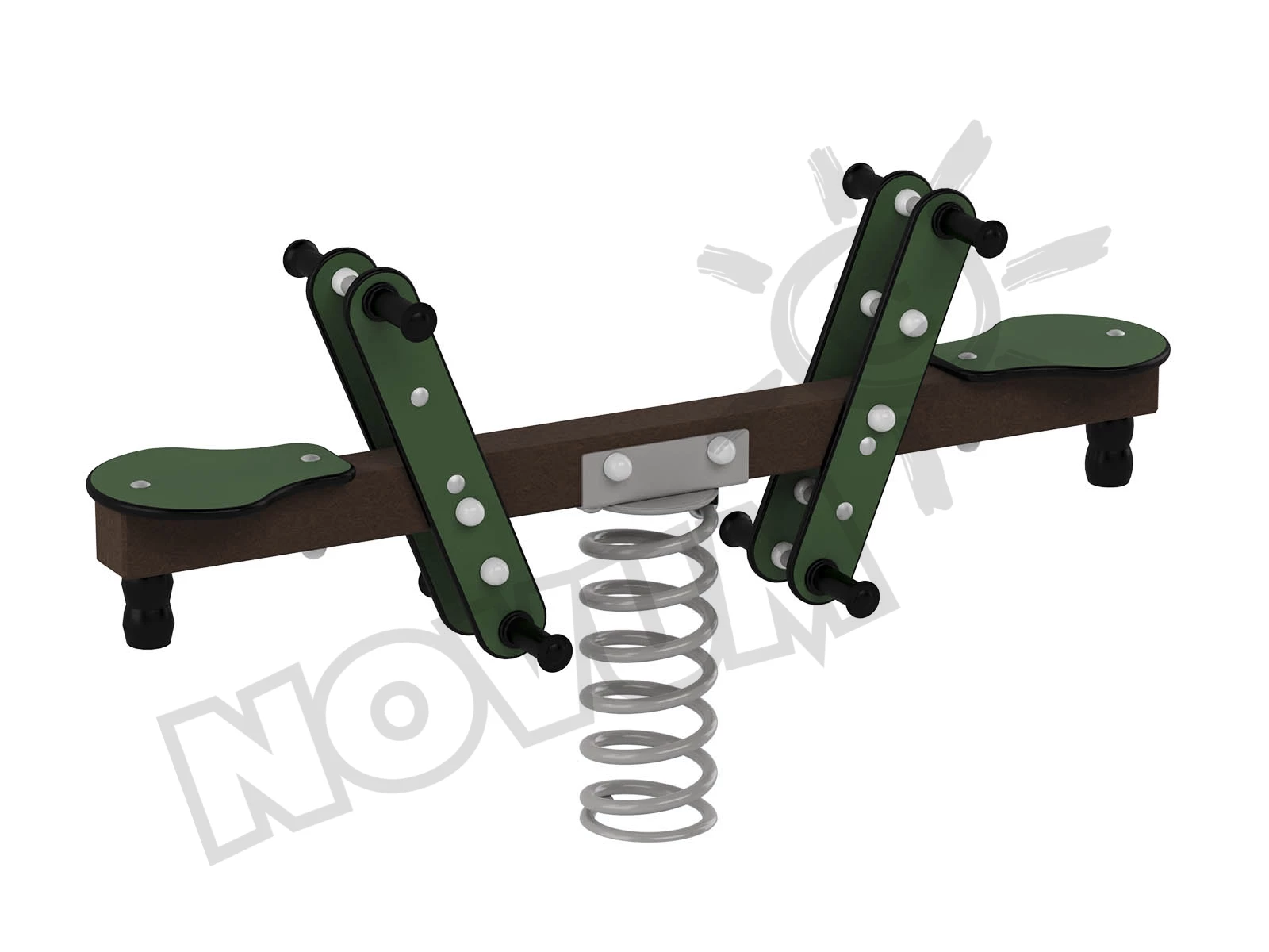 PET 6cm×5m 157cm/loop 白阳落阶 Simple Spring Seesaw, recycling / metal base | 3107RCK