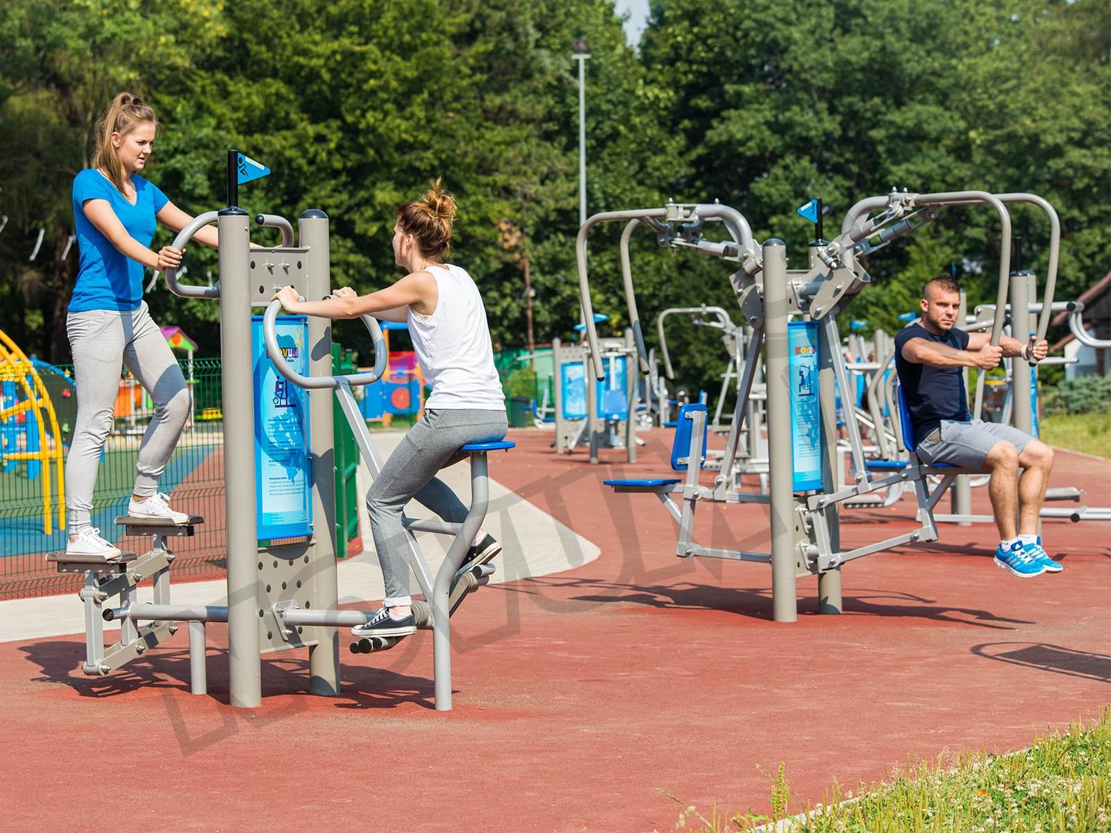 Fitness-Fahrrad, zur Pylonenmontage