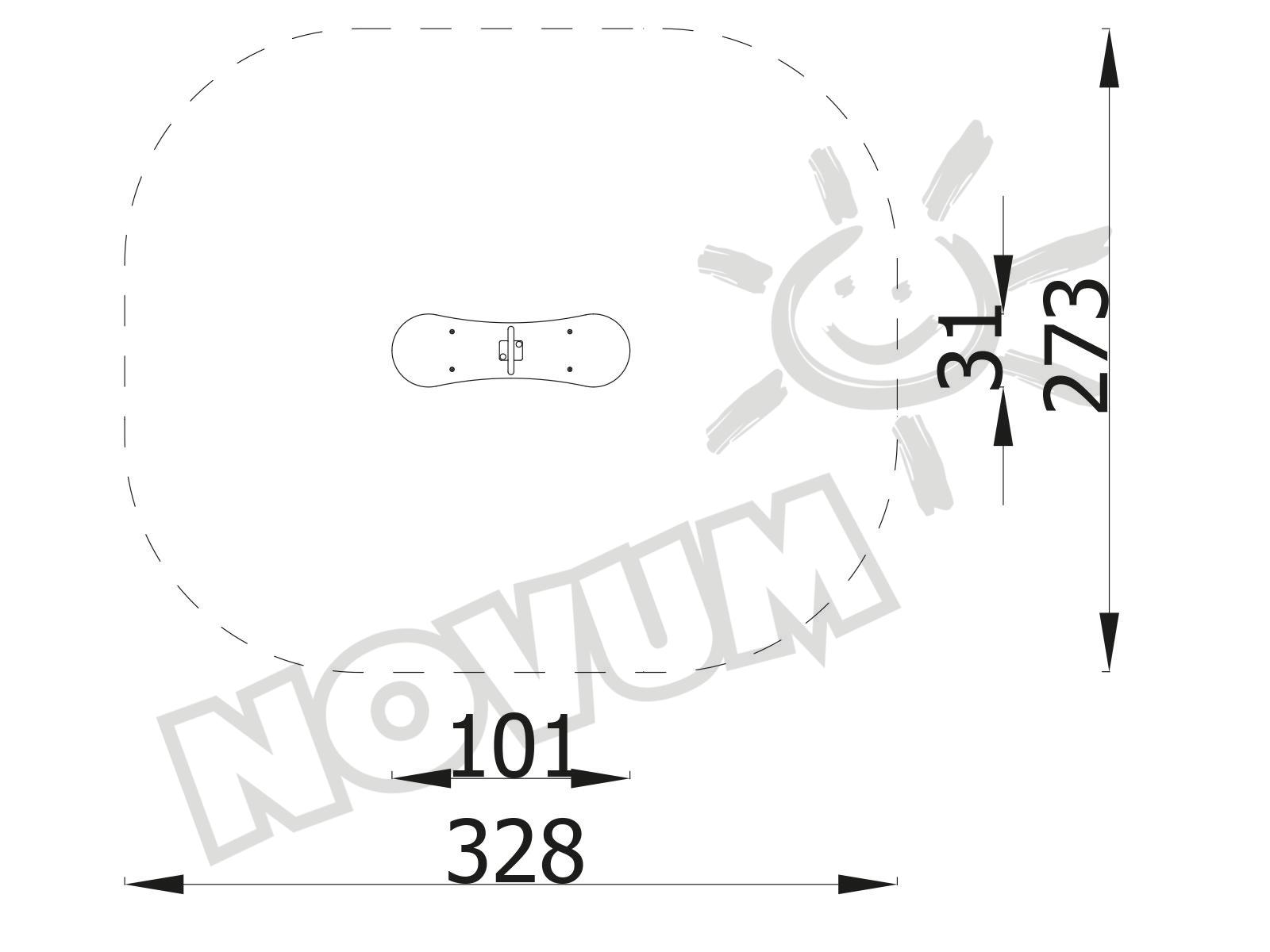 Federwippe Skateboard, Metall-Bodenanker