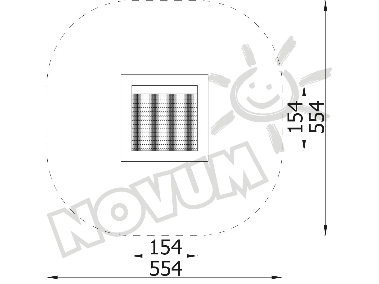 Trampolin für Rollstuhlfahrer - Matte schwarz, Kante blau