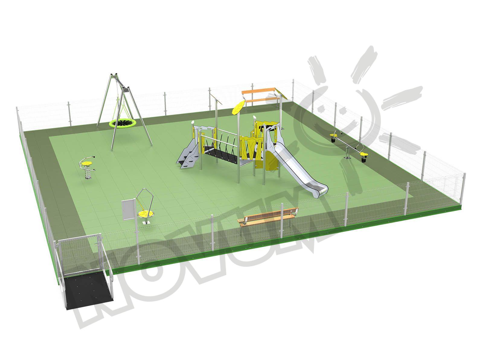 5707 Modularer Spielplatz 12 x 12 m