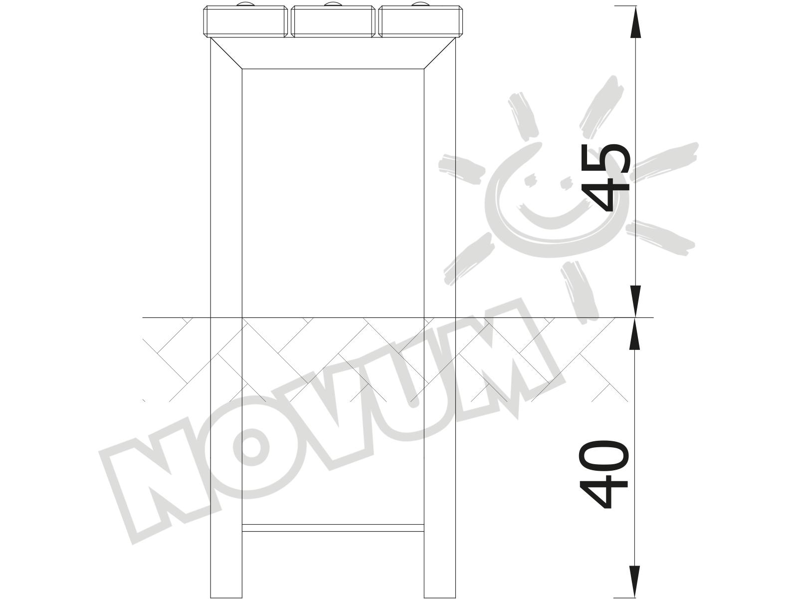 Sitzbank Simple, Metall