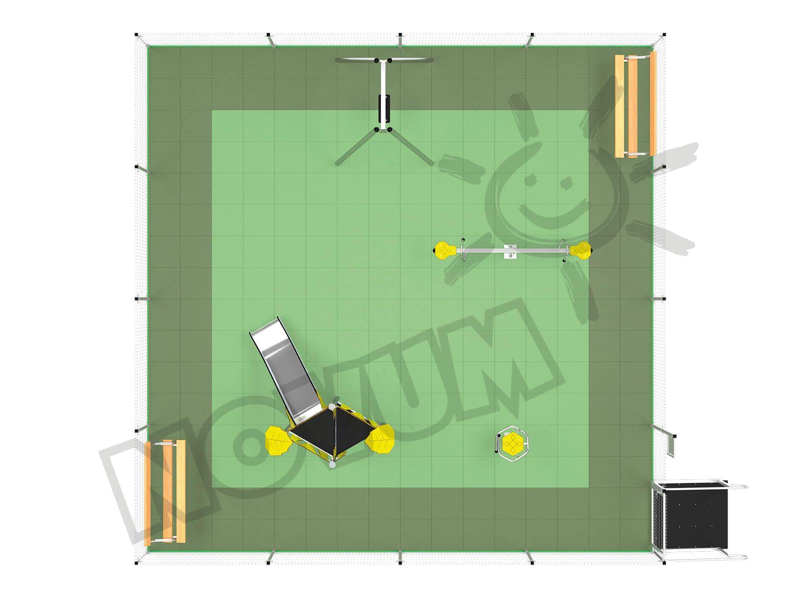 5710 Modularer Spielplatz 8 x 8 m