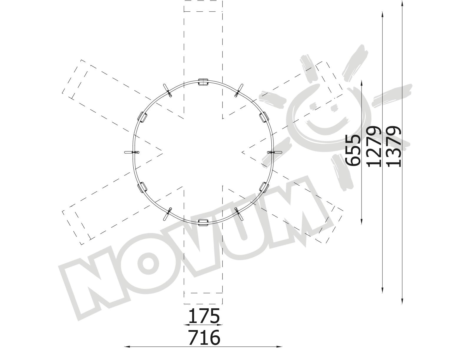 Metall-6er-Ringschaukel - Gestell