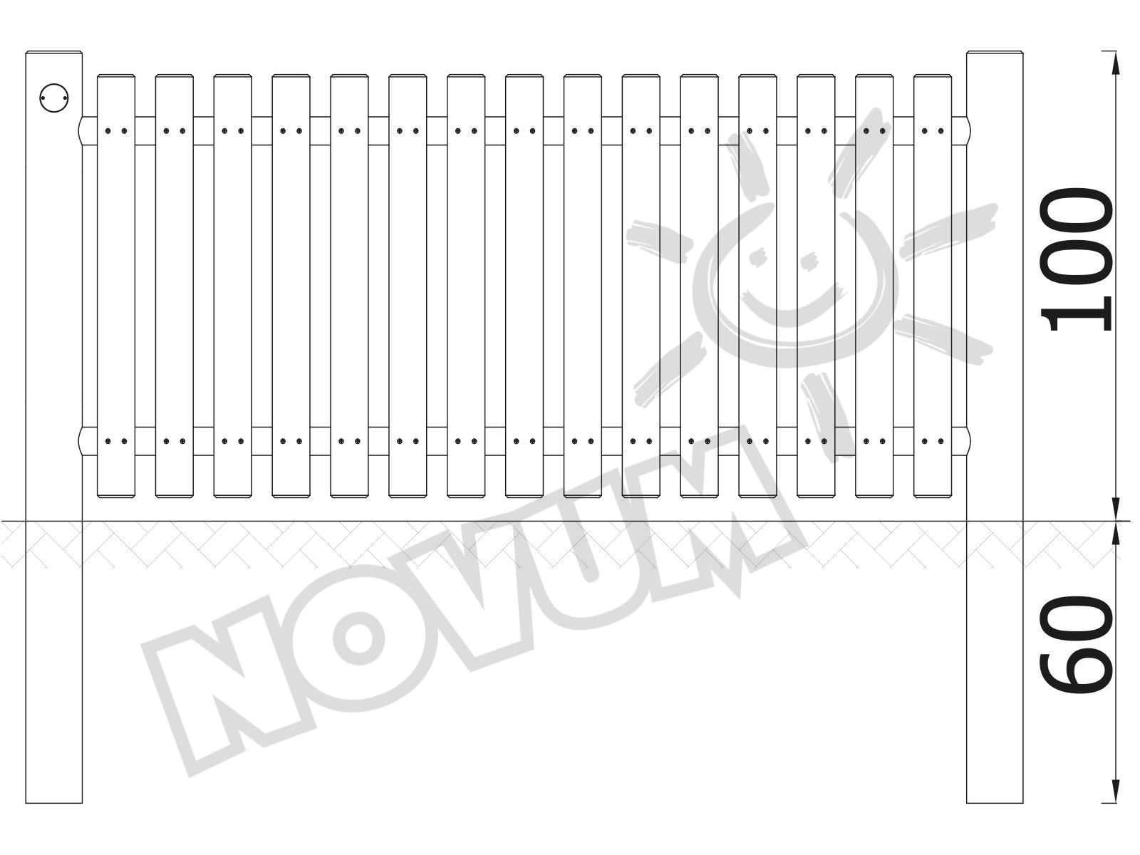 Lattenzaun-Modul, Holz