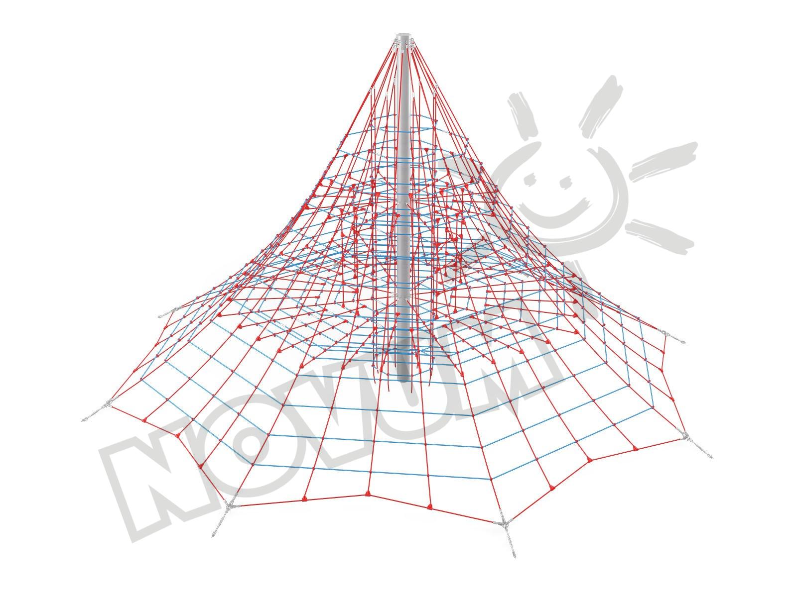 Seil-Pyramide, 8-eckig