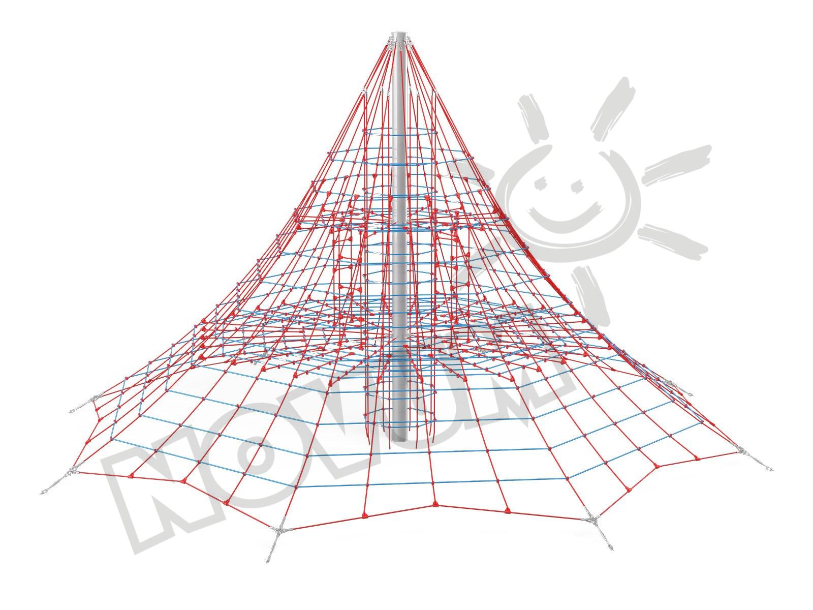 Seil-Pyramide, 8-eckig