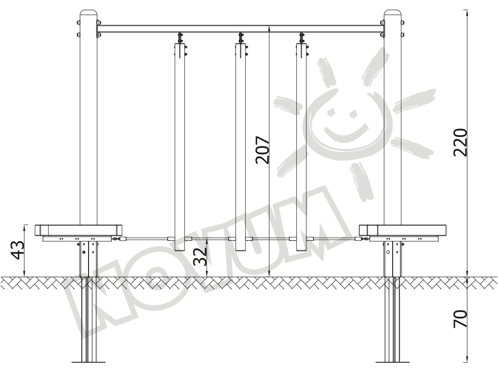 Modul 4 - Holz-Slalom-Brücke