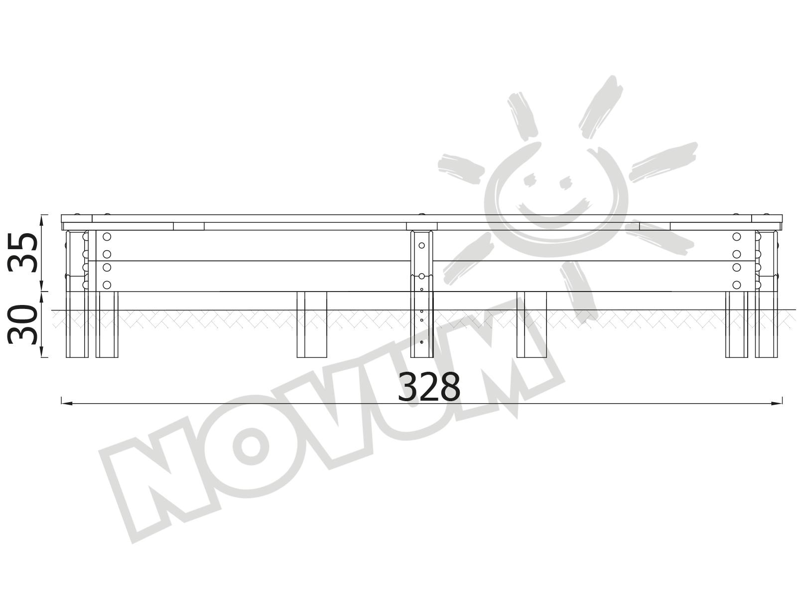 Sandkasten aus Brettern 3x3m