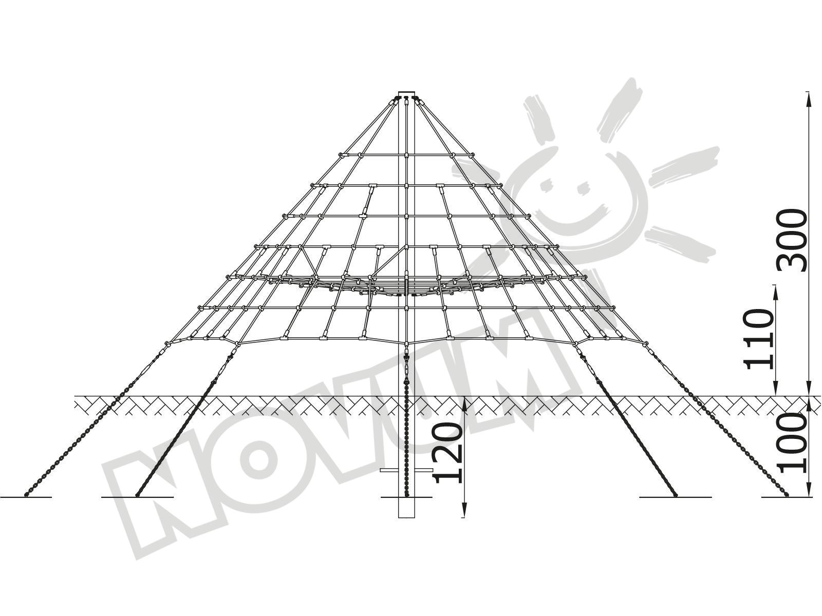 Spinnennetz-Pyramide