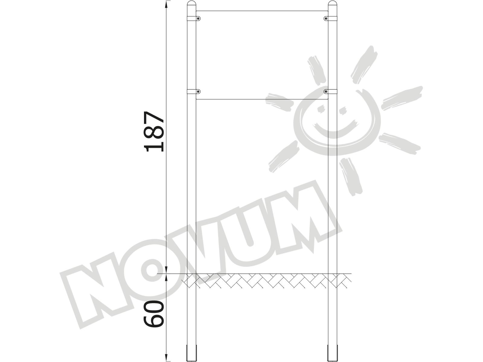 Infotafel, breit, Metallpfosten