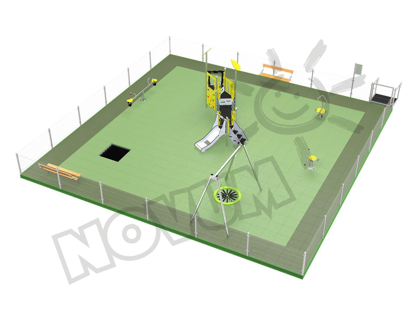 5707 Modularer Spielplatz 12 x 12 m