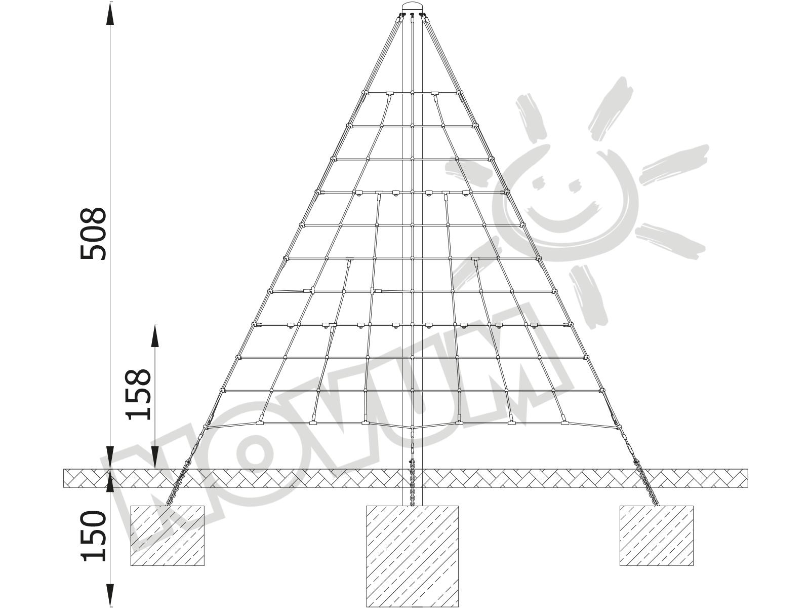 Seil-Pyramide, groß