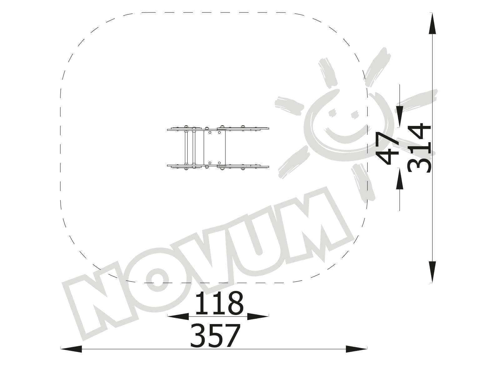 Federwippe Traktor, Metall-Bodenanker