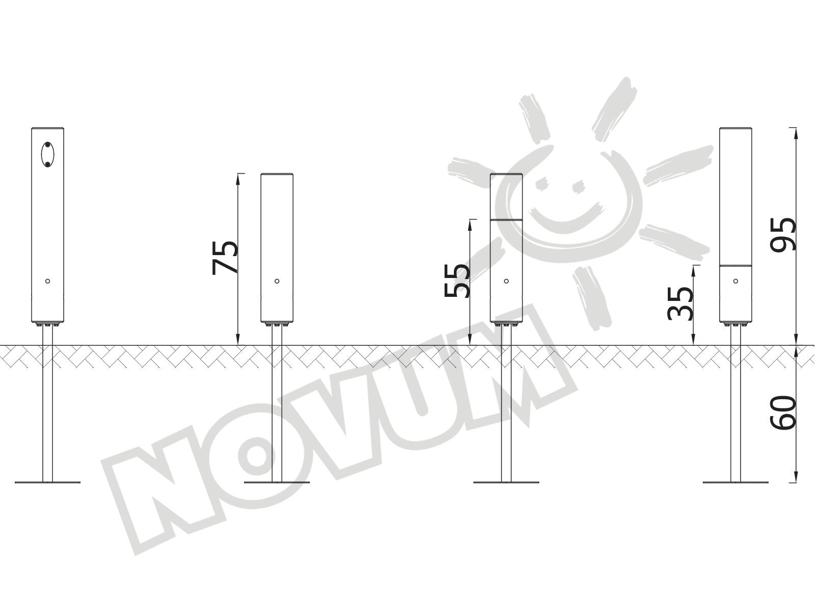 Slalom-Poller, 8er-Set