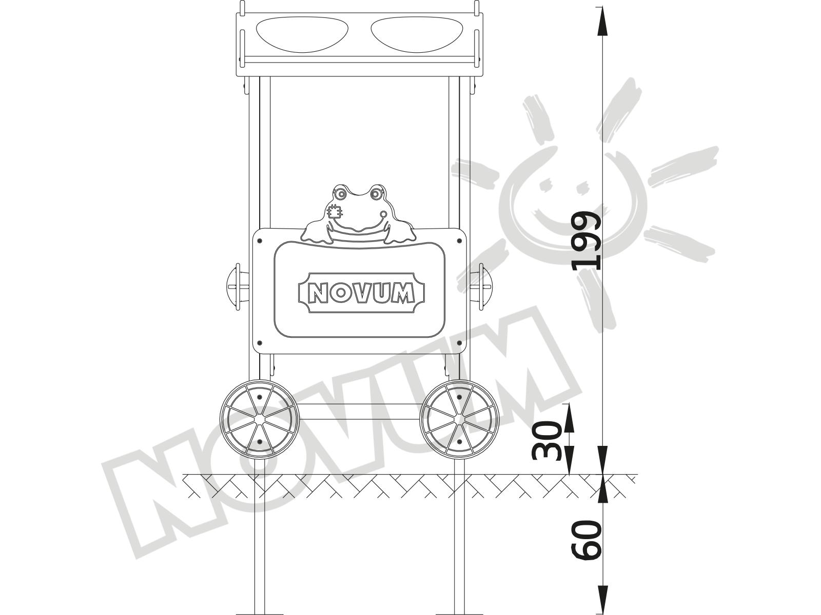 Quadro Me Lustiger Waggon, Metallpfosten