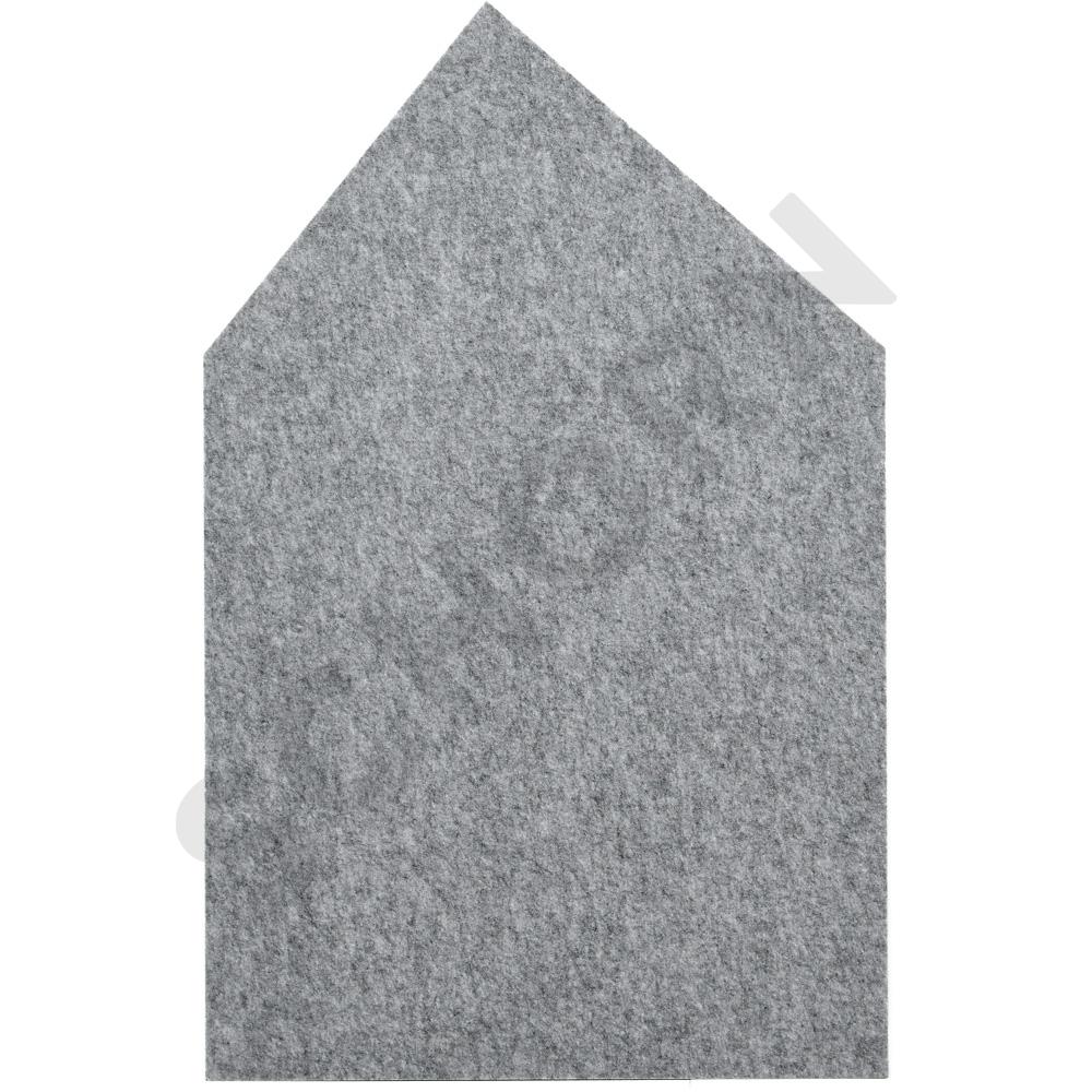 Wandschutz aus PET-Recyclingmaterial, Haus, H 125, grau, 146251