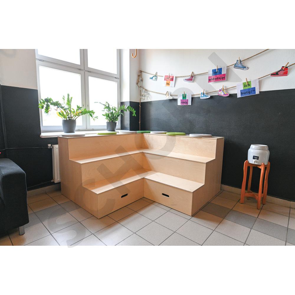Stufenpodest H 92 cm, Eckmodul | 098720 | Online-Shop Schorn