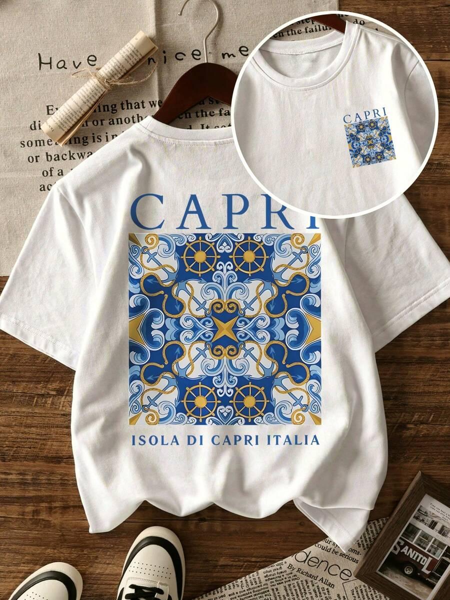 SHEIN BIAŁY T-SHIRT PRINT S09__56