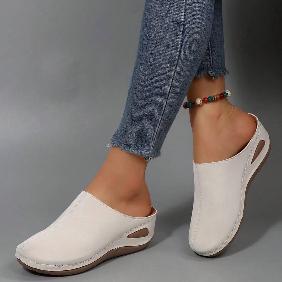 SHEIN BEŻOWE KLAPKI KOTURN S06__38