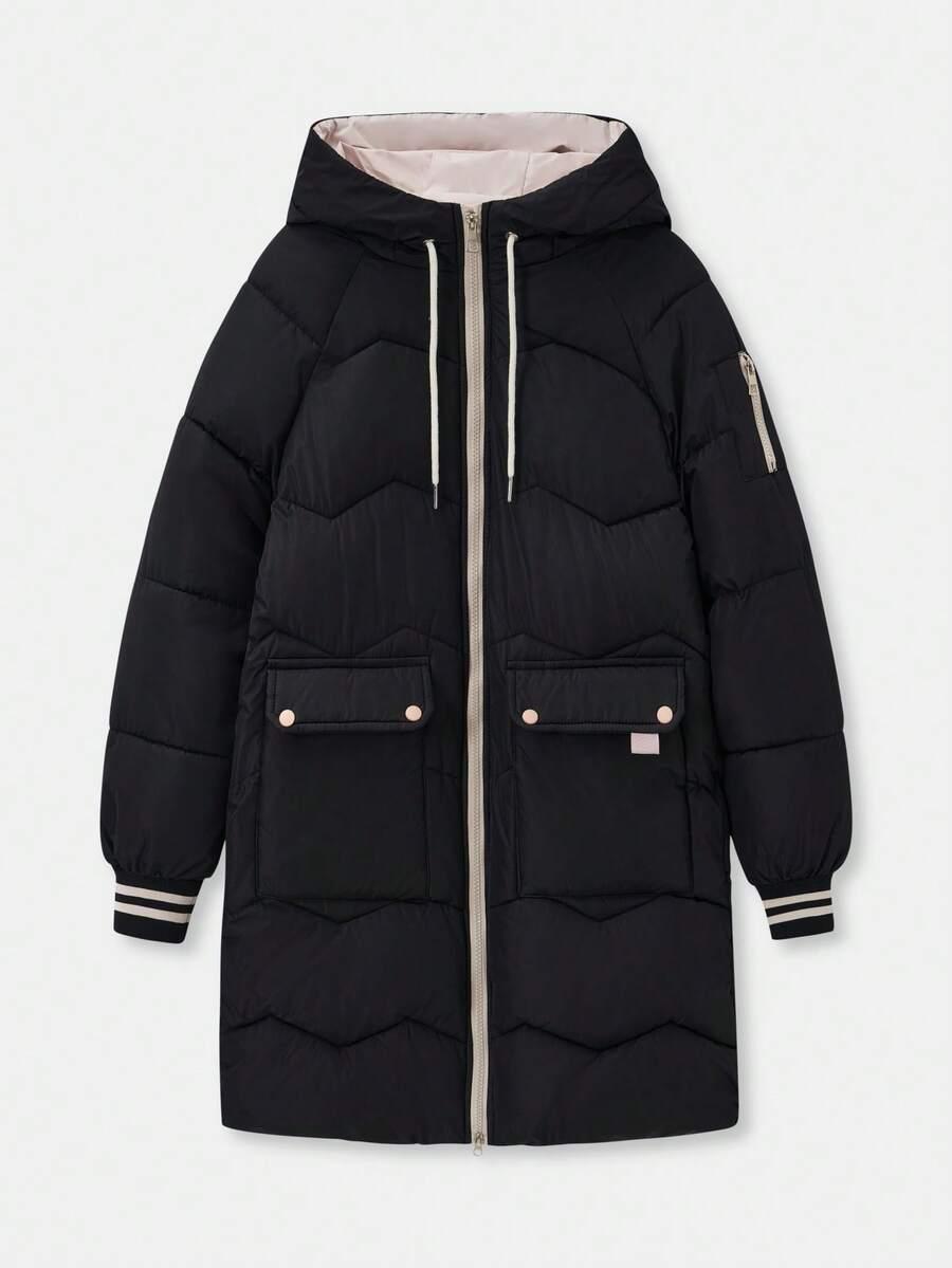 SHEIN CZARNA PIKOWANA KURTKA W01__L