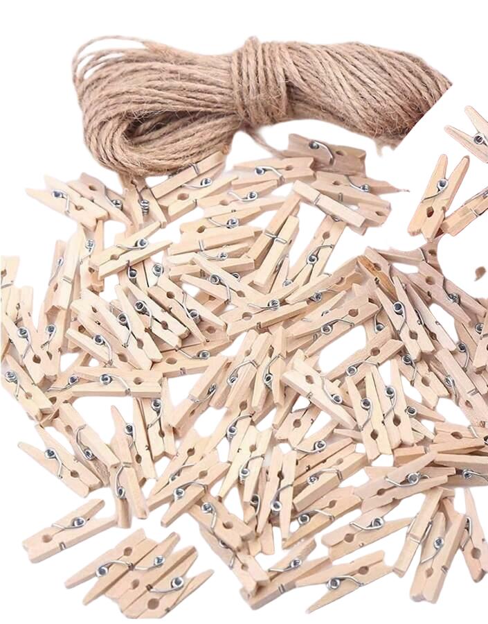 SHEIN BEŻOWE KLIPSY 30-PACK S07__2,5X0,8