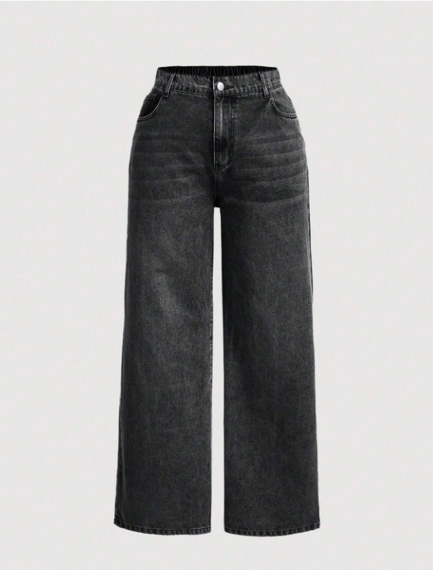 SHEIN CZARNE SPODNIE JEANS S06__50