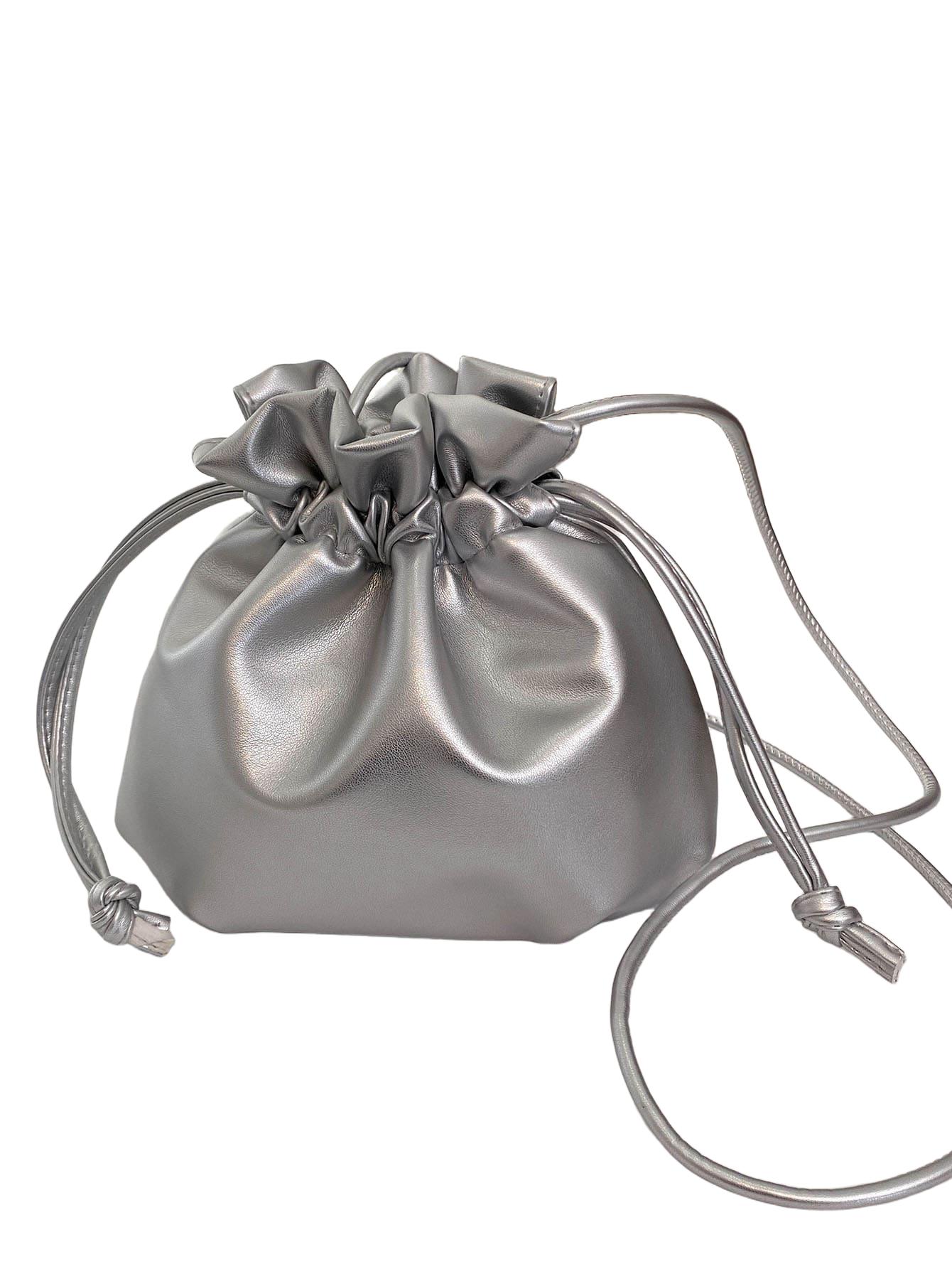 SHEIN SREBRNA TOREBKA ŚCIĄGACZ S07__19X12X21